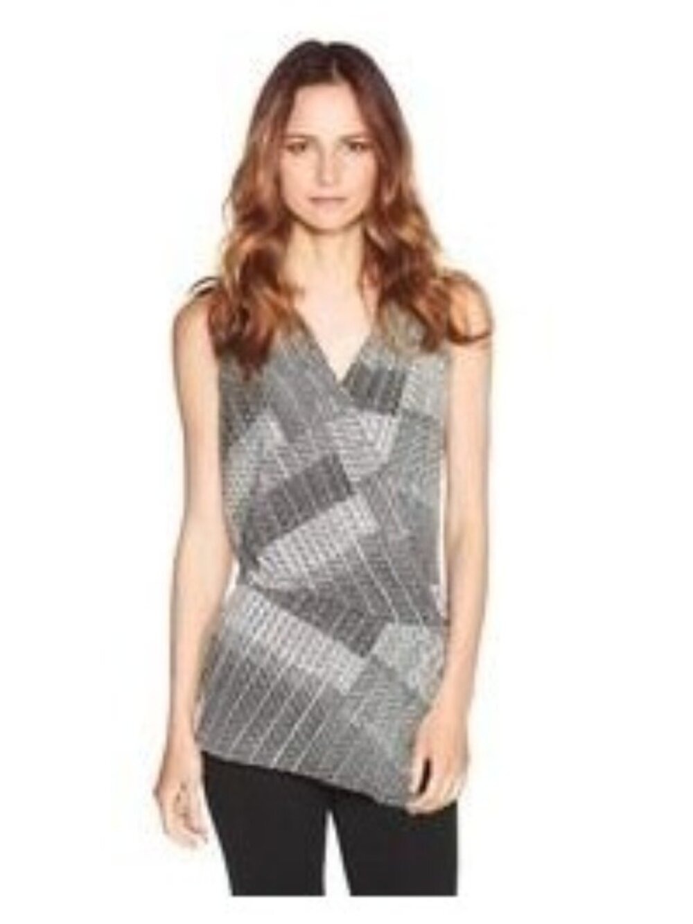 White House Black Market Surplice Asymmetrical Lookout Pt Top NWT XS